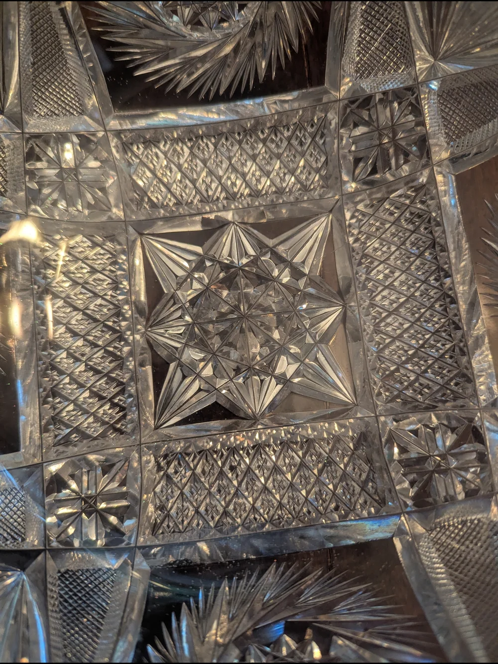 8” American Brilliant Period Crystal Cut Glass Bowl